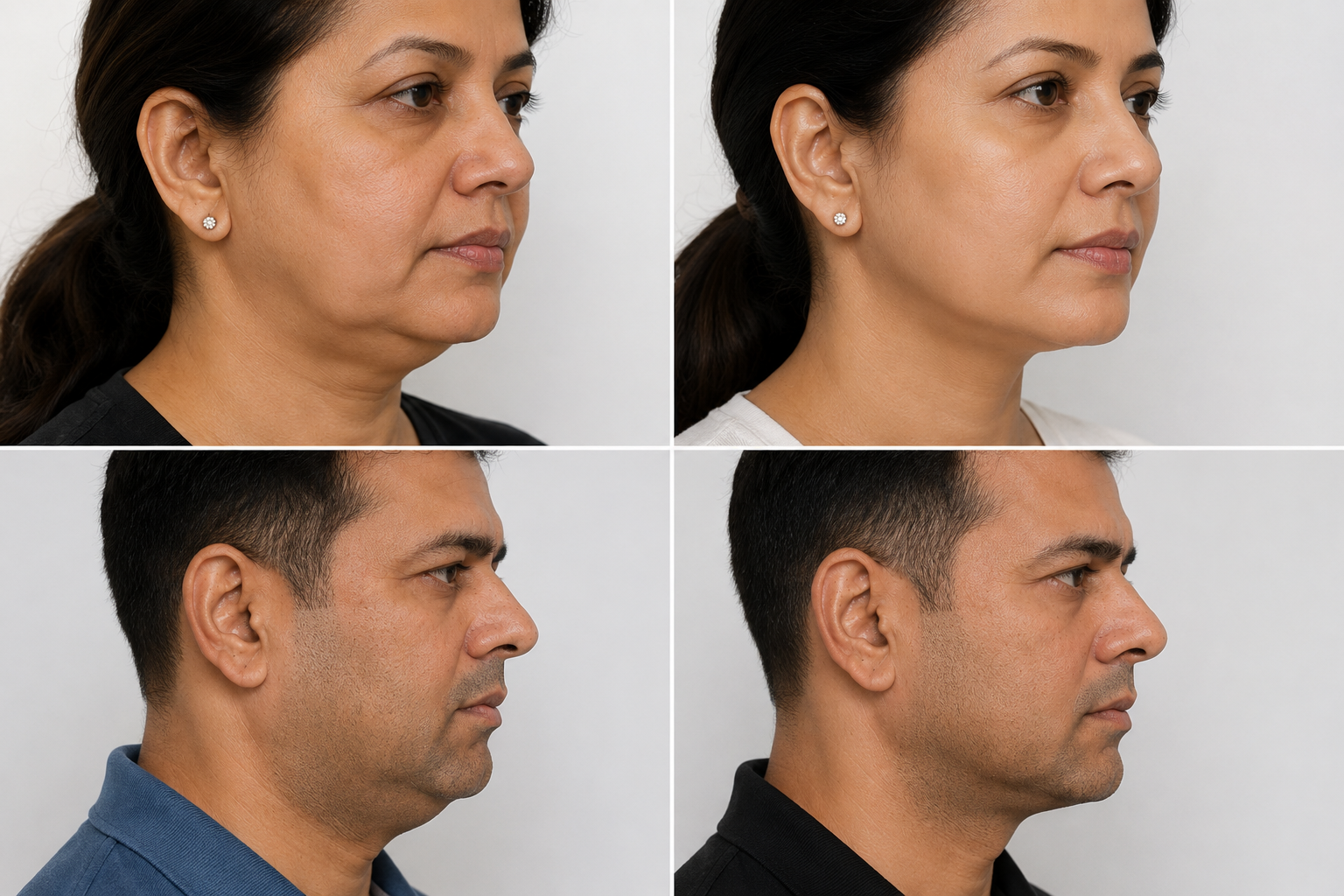 VOLFORMER skin lifting results at Dr. Marwah's Clinics Mumbai, multiple patient before and after outcomes